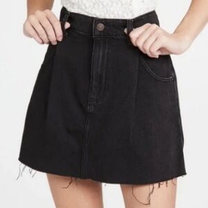 Free People Cosmico Flirt Black Denim Mini Skirt Size 24